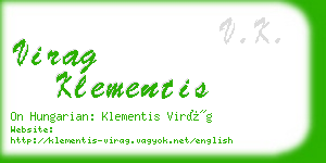 virag klementis business card